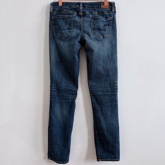 AEO Dark Blue Skinny Jeans 4 Short - Picture 2 of 6